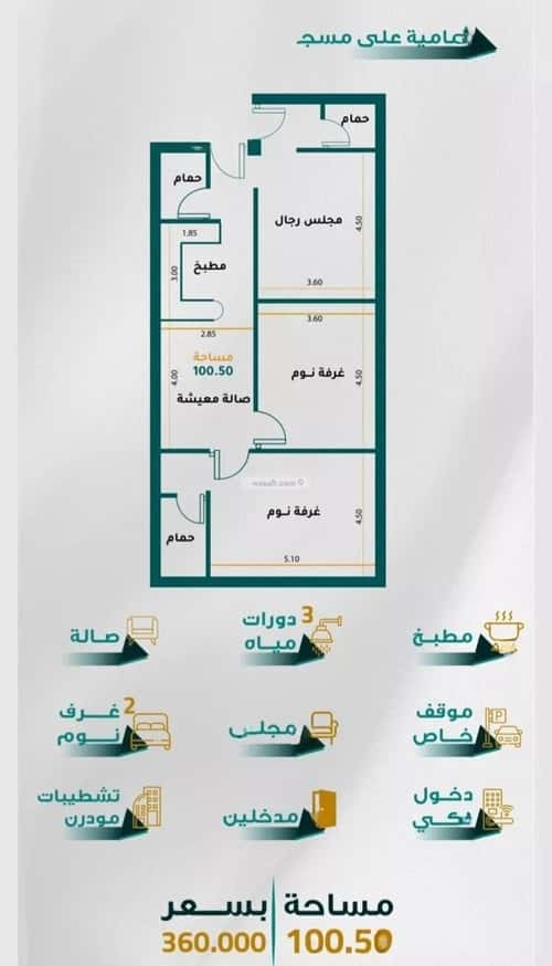 شقة 1260 متر مربع ب 3 غرف الجامعة، جنوب جدة، جدة