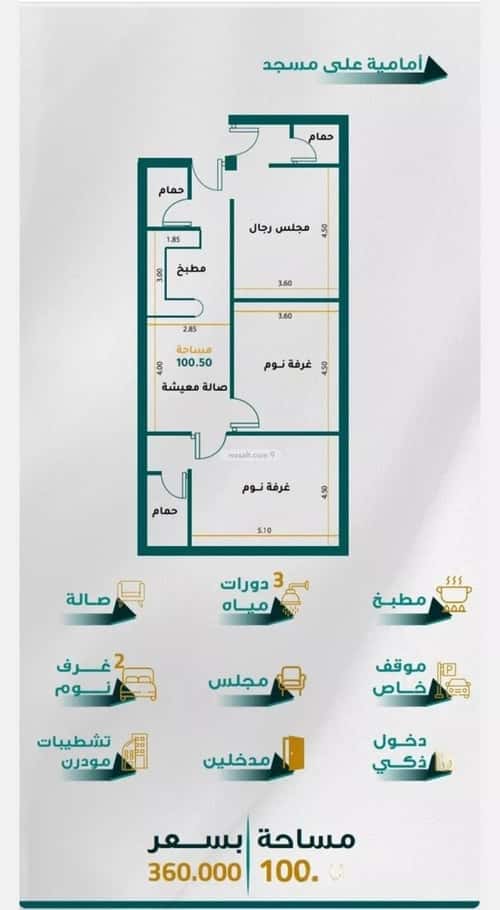 شقة 1260 متر مربع ب 3 غرف الجامعة، جنوب جدة، جدة