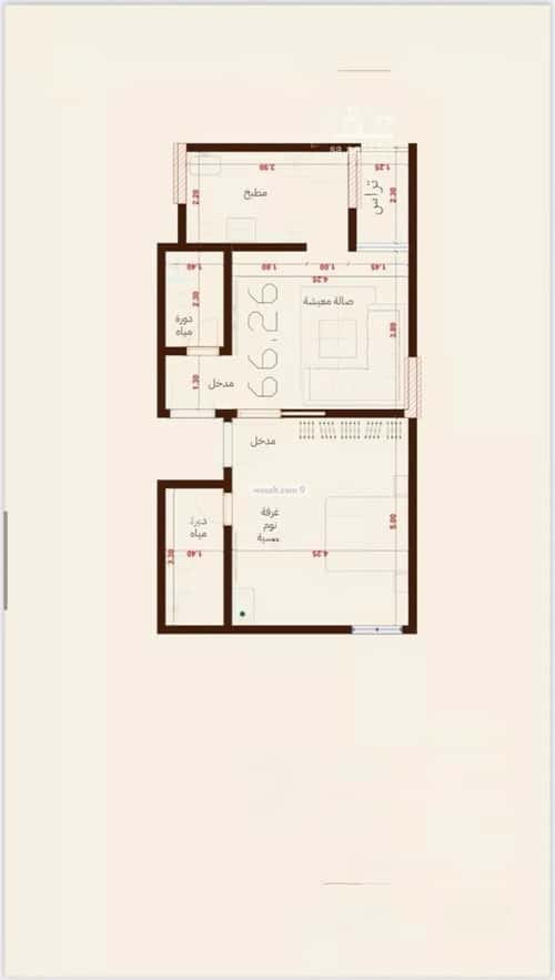 Apartment 170.74 SQM with 1 Bedroom Al Rehab, North Jeddah, Jeddah