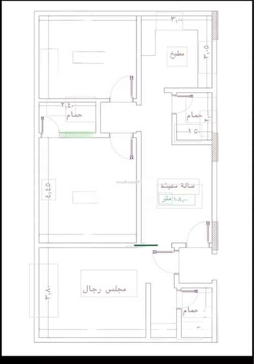 Apartment 107.7 SQM with 3 Bedrooms Al Rawabe, South Jeddah, Jeddah