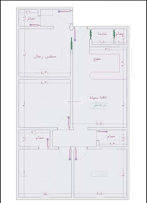 Apartment 107.7 SQM with 3 Bedrooms Al Rawabe, South Jeddah, Jeddah
