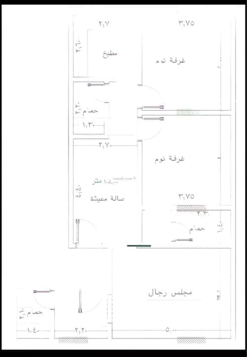 شقة 107.7 متر مربع ب 3 غرف الروابي، جنوب جدة، جدة