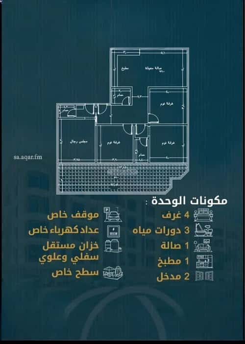 Apartment 1576.16 SQM with 5 Bedrooms Al Swaryee, North Jeddah, Jeddah