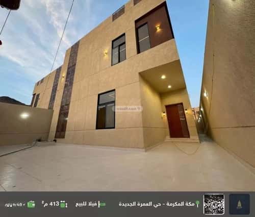 Villa 413.71 SQM Facing North on 15m Width Street Aomra, Makkah Al Mukarramah