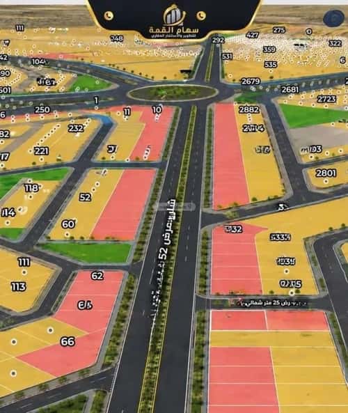 أرض 899.43 متر مربع شمالية غربية على شارع 52م الزهور، شمال جدة، جدة