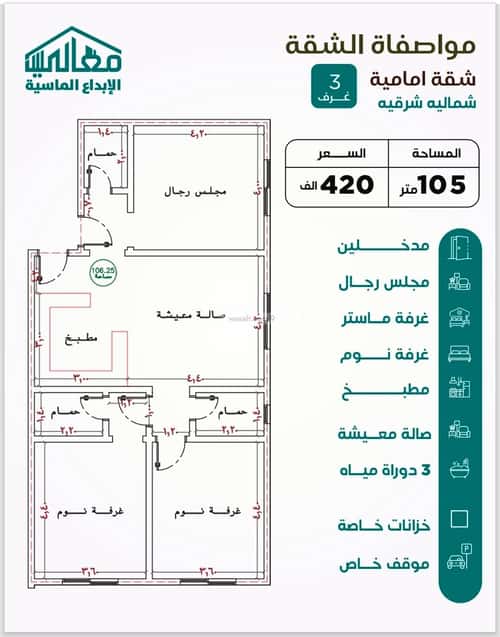 شقة بغرفتين النزهة، شمال جدة، جدة