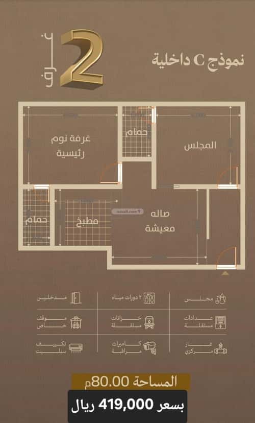 Apartment with 2 Bedrooms Al Salamah, North Jeddah, Jeddah