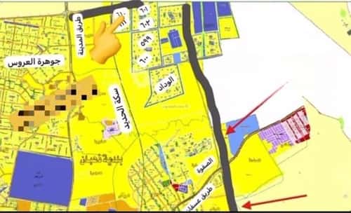 أرض 900 متر مربع شرقية على شارع 25م البيان، شمال جدة، جدة