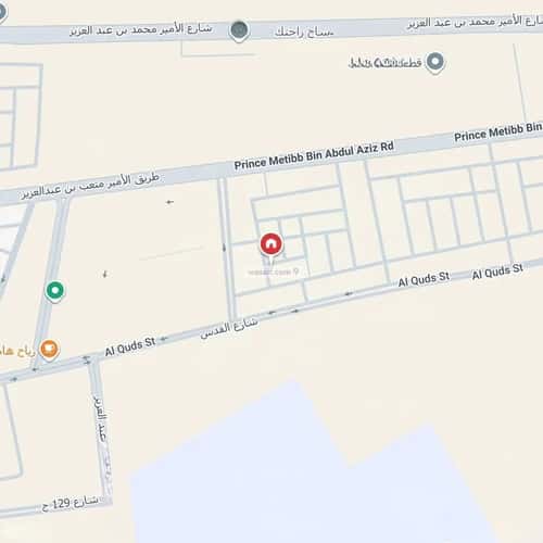 أرض 455.64 متر مربع اربعة شوارع على شارع 15م الروضة، جازان