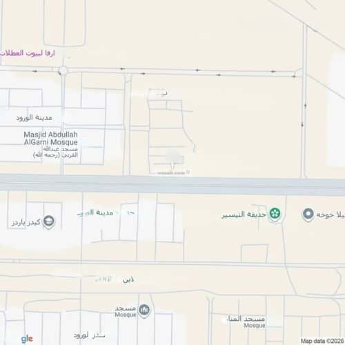 أرض 844.79 متر مربع الورود، الطائف