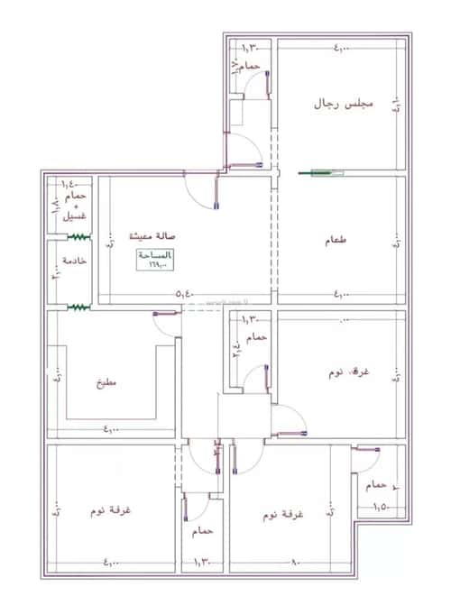 Apartment 1496.9 SQM with 5 Bedrooms Al Swaryee, North Jeddah, Jeddah