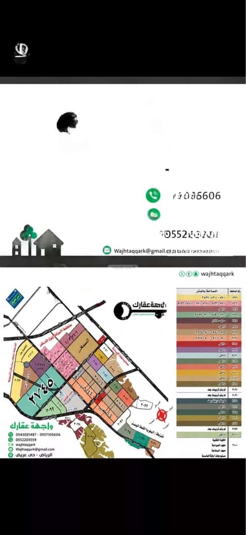 Land 200 SQM Facing South on 25m Width Street Oraid, South Riyadh, Riyadh