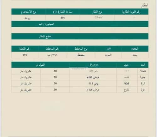 Building 400 SQM Facing South Al Marwah, North Jeddah, Jeddah