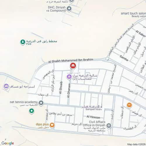 Land 500 SQM Facing West on 25m Width Street Dhahrat Al-Awda East, Diriyah