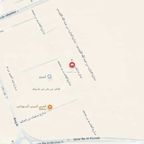 أرض 853.75 متر مربع غربية على شارع 80م الرياضي، عنيزة