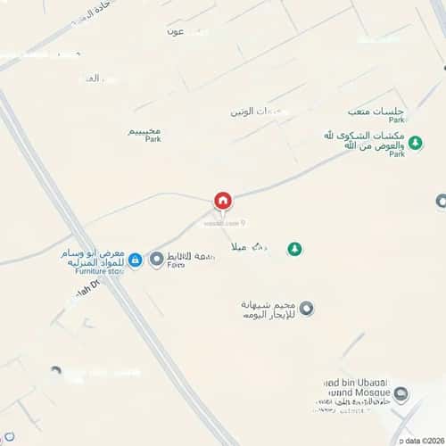 أرض 391.01 متر مربع غربية على شارع 18م العونية، عنيزة