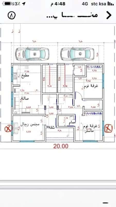 عمارة 400 متر مربع واجهة شمالية المهدية، غرب الرياض، الرياض
