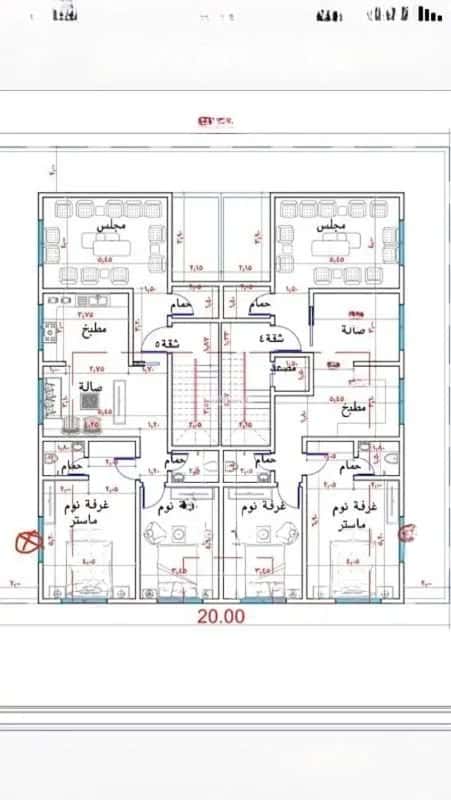 عمارة 400 متر مربع واجهة شمالية المهدية، غرب الرياض، الرياض