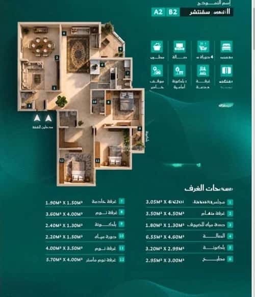 Apartment 2416.6 SQM with 5 Bedrooms Al Faiha|A, South Jeddah, Jeddah