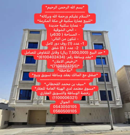 Building 202.52 SQM Alshawkia, Makkah Al Mukarramah