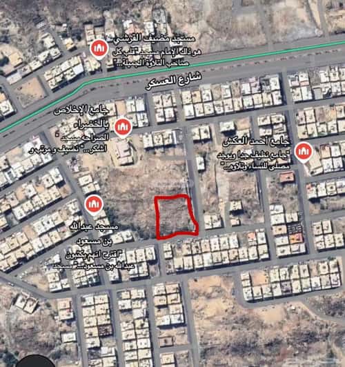 أرض 592 متر مربع شمالية غربية على شارع 15م الخضراء، مكة المكرمة