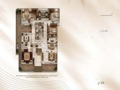 Apartment 143.8 SQM with 3 Bedrooms Al Sawari, Khobar
