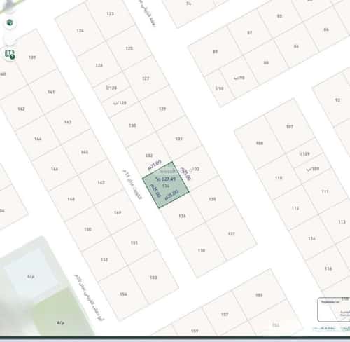 Land 630 SQM Facing South on 40m Width Street Al Khalidiyah, Al Kharj