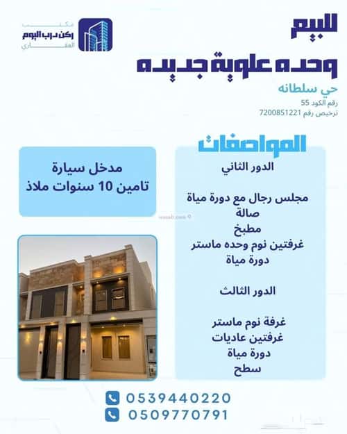 شقة 209.91 متر مربع ب 5 غرف النخيل، بريدة