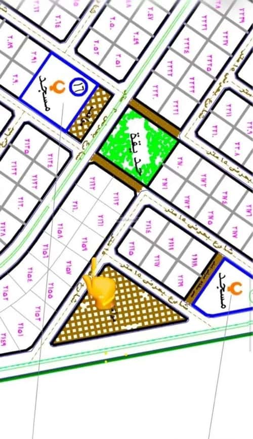 Land 914.77 SQM Facing North on 15m Width Street Al Shatea 3, Alqunafdhuh