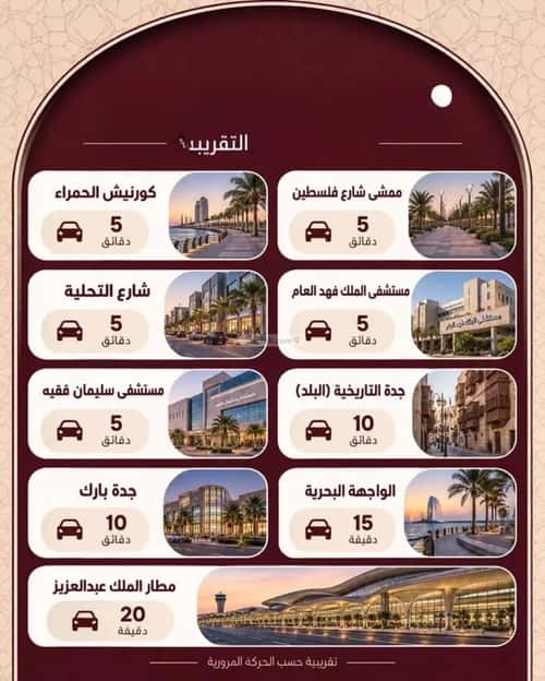 شقة 105.93 متر مربع ب 3 غرف الحمراء، شمال جدة، جدة