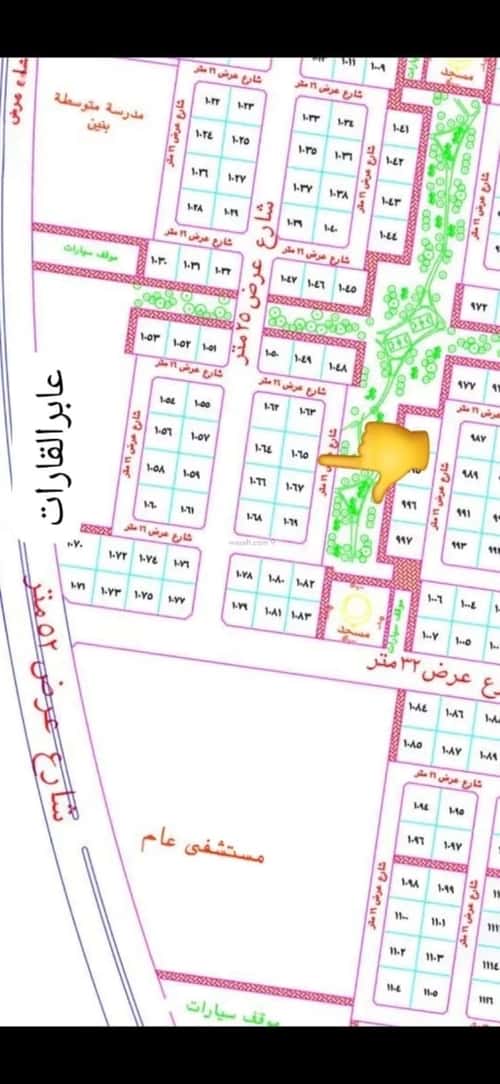 Land 900 SQM Facing East on 16m Width Street Al-Ghadeer, North Jeddah, Jeddah