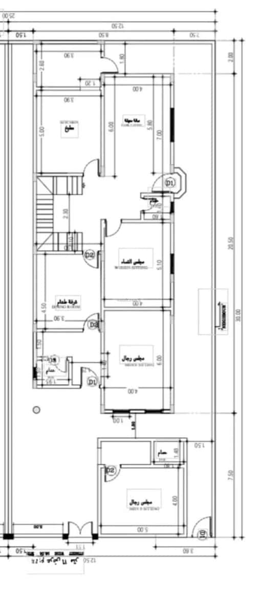 Villa 375 SQM Facing West on 16m Width Street Al Amwaj, Khobar