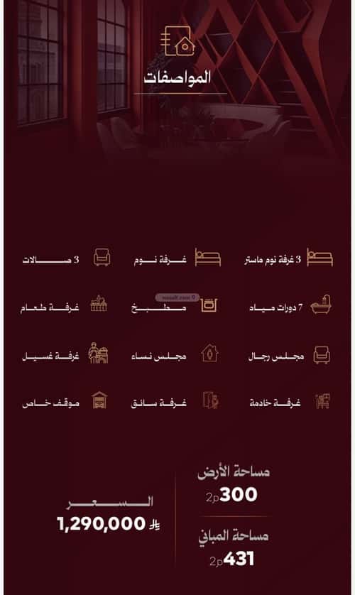 Villa 431.45 SQM Facing North on 20m Width Street Alghashashyaalgadeed, Makkah Al Mukarramah