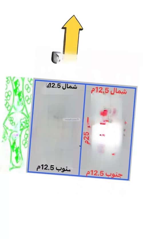 أرض 310.63 متر مربع جنوبية على شارع 20م الزمرد، شمال جدة، جدة