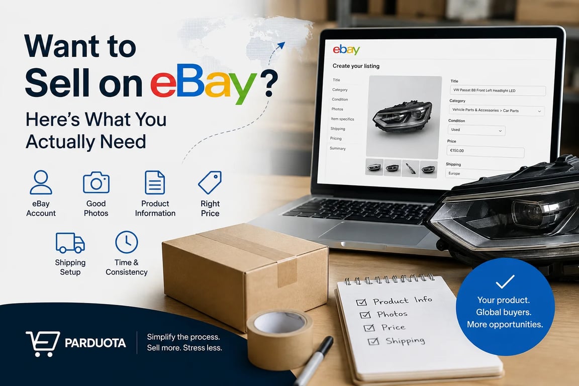Checklist of what you need to start selling on eBay