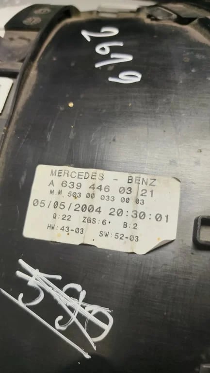 A6394460321 INSTRUMENT CLUSTER for MB