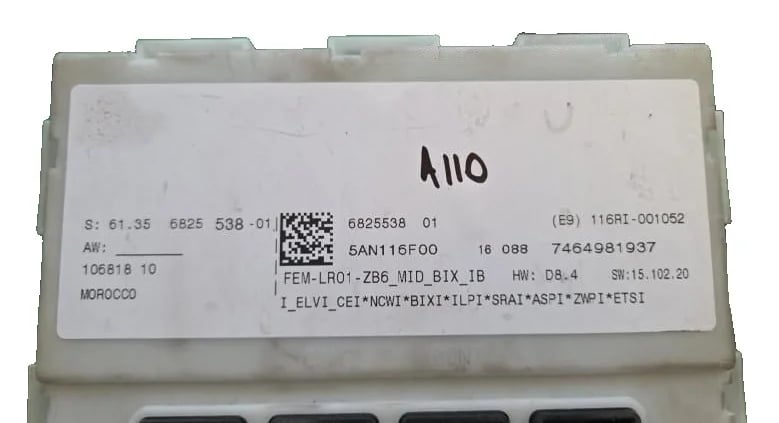 61356825538 Comfort/convenience module for BMW 3 F30 F35 F31