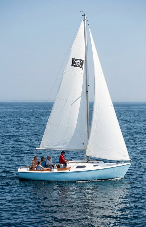 Fiberglass hull close-up showing clean lines and deck hardware