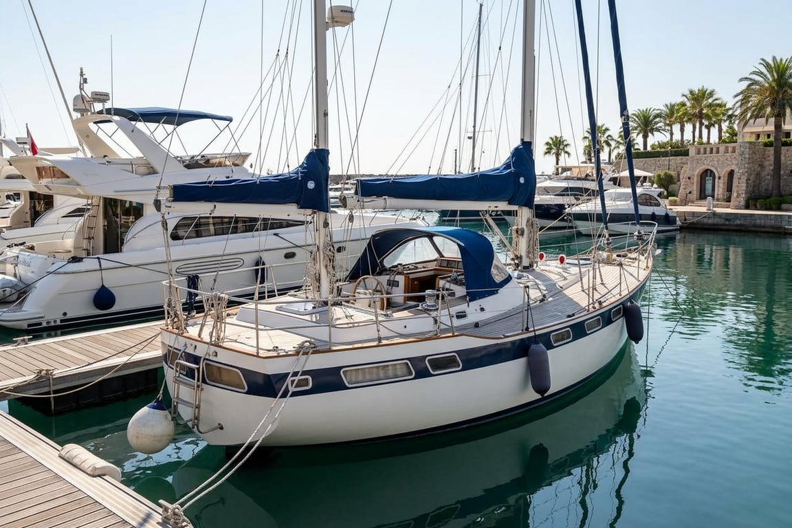 Spacious saloon and galley area inside Wauquiez Amphitrite 43