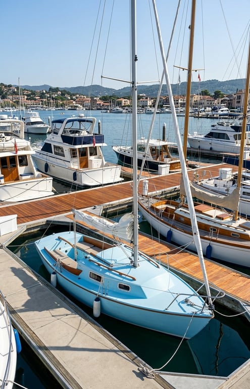 Interior cabin view with berths and compact seating area