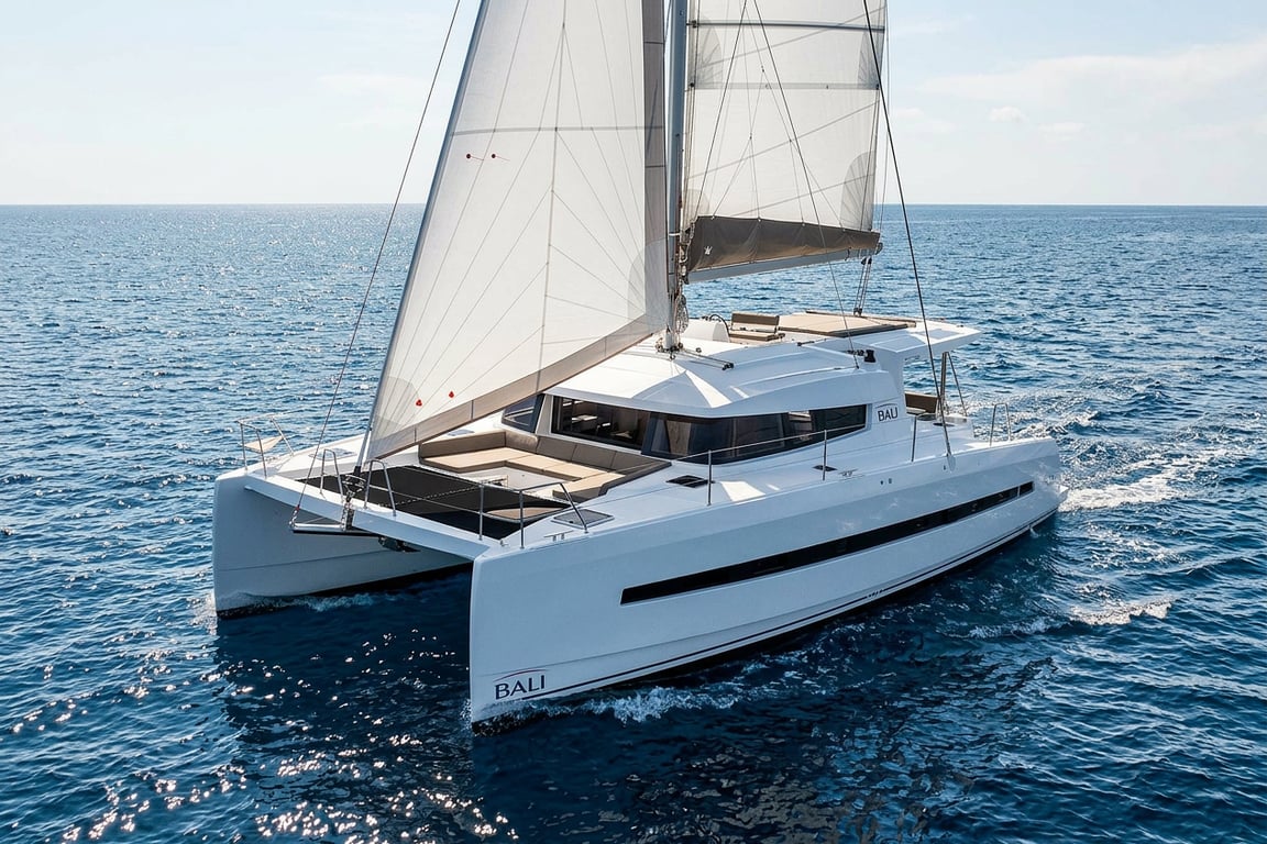 Bali 4.5 underway showing performance in moderate seas