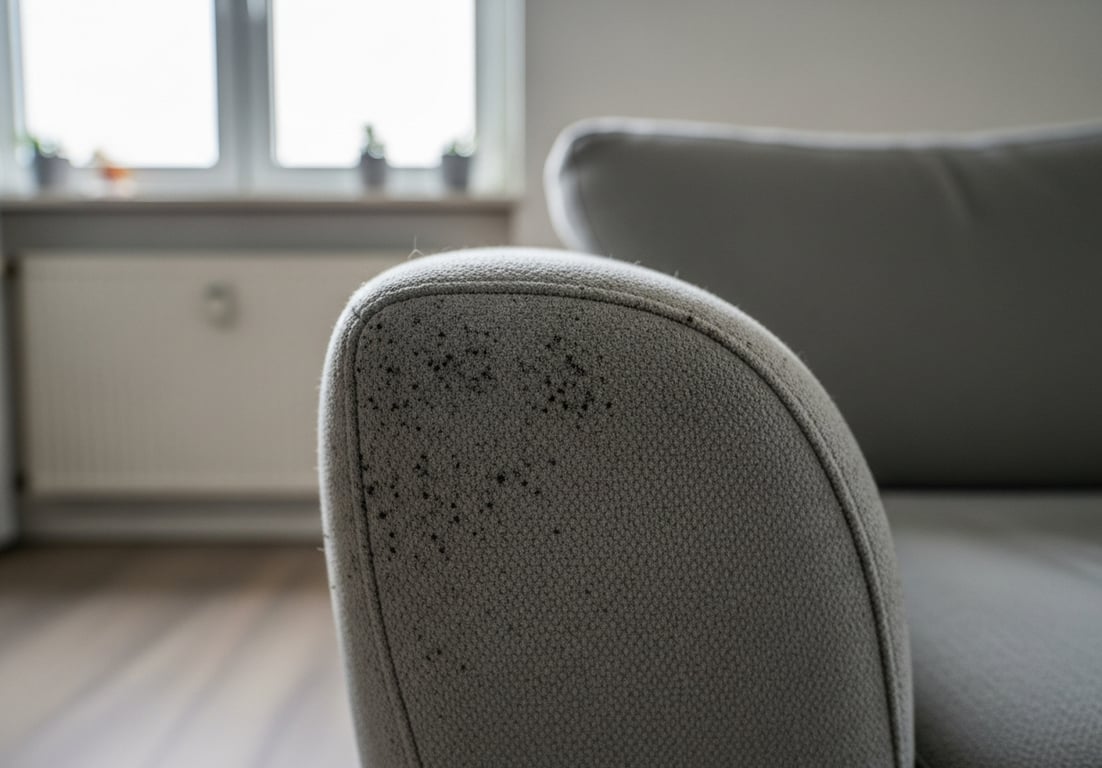 Sofa mit Befall in den Polsterfalten – Befall in Bochum