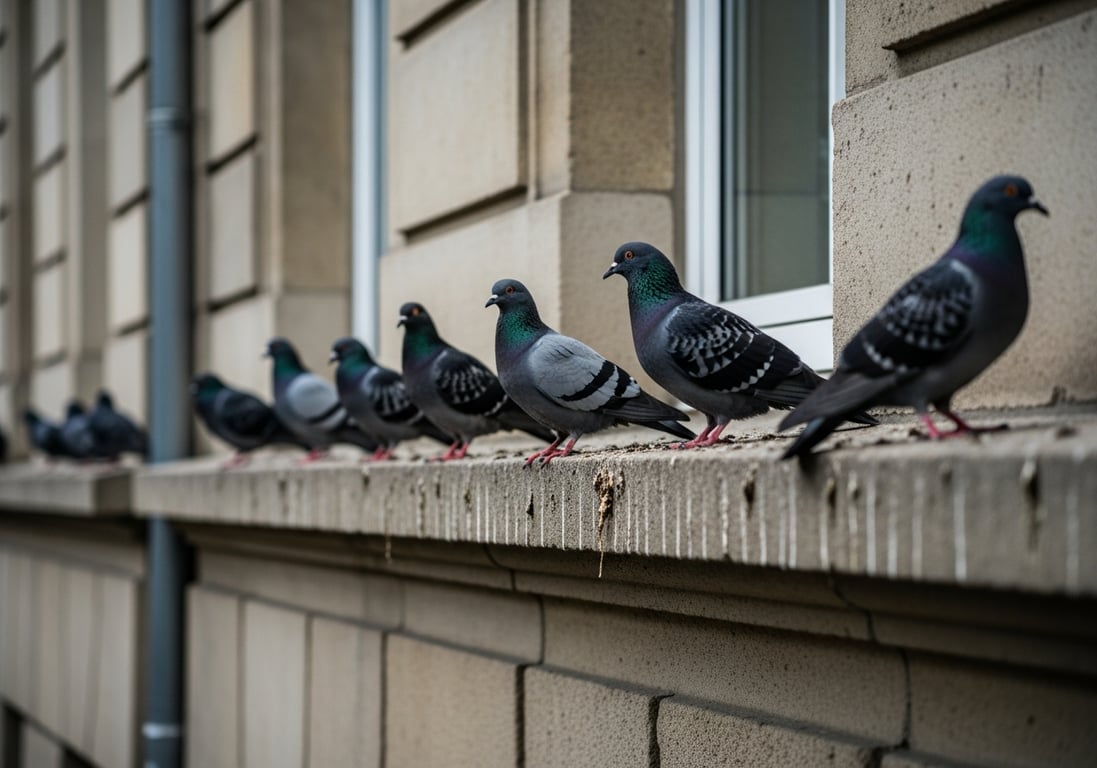 Sitzlinie auf dem Fenstersims – Befall in Dortmund