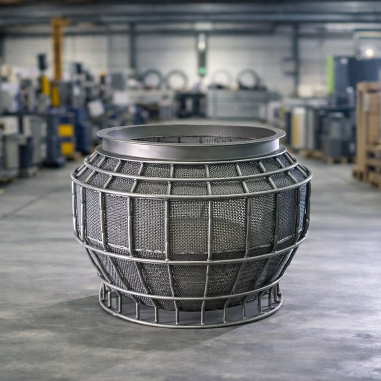 Zentrifugeneinsatz mit verstärkter Gitterstruktur - korrosionsbeständiger Edelstahl für robuste Industrieanwendungen, maßgeschneiderte CNC-Fertigung Sauerland
