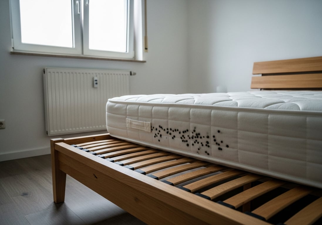 Spuren an Lattenrost & Bettgestell – Befall in Dortmund