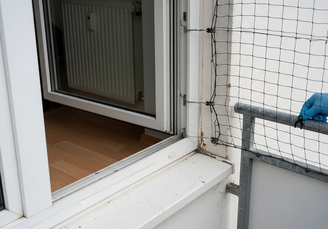 Professionelle Taubennetz-Montage – Einsatz 2 in Dortmund
