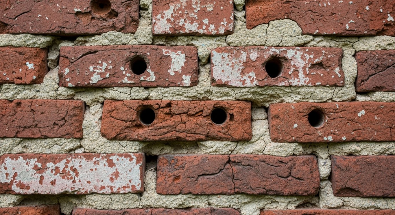 Mauerbienen in Fassade, Fenster und Mauerwerk