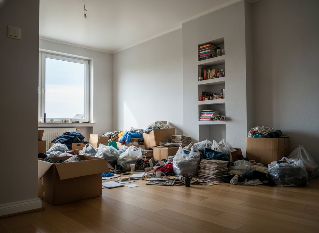 Vollgestelltes Wohnzimmer – vorher, in Gelsenkirchen