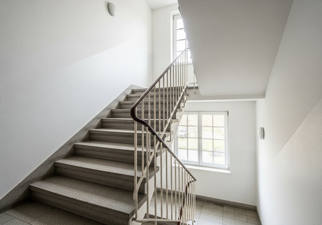 Treppenhaus eines Mehrparteienhauses – nachher, in Gelsenkirchen