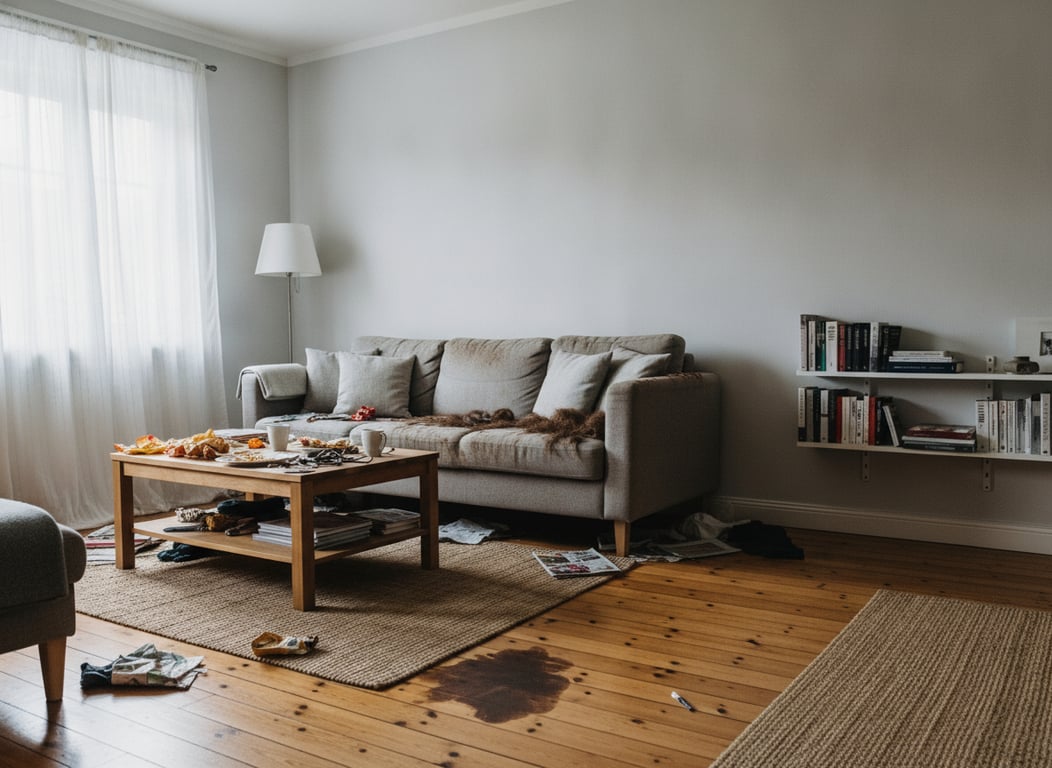 Lange unbemerkter Vorfall in vernachlässigter Wohnung – vorher, in Gelsenkirchen